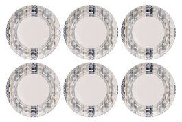 Hermia Grey Serv Lines Juego de Platos de Servicio Navideños de 6 Piezas Multicolor